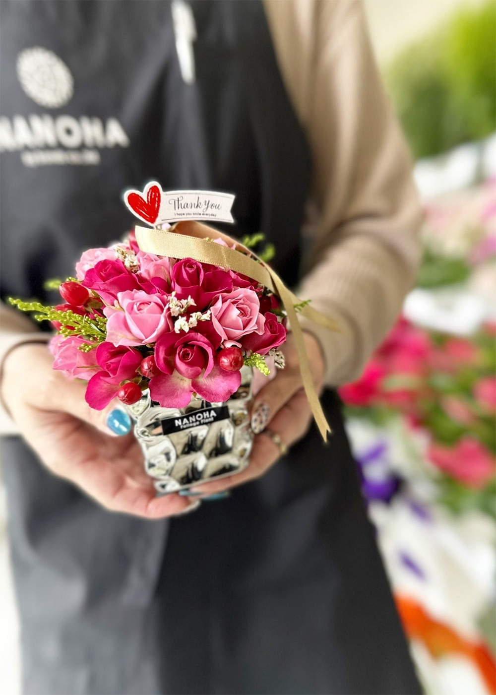 NANOHA堅粕店では切花・アレジメント・ミニブーケもご用意しております。